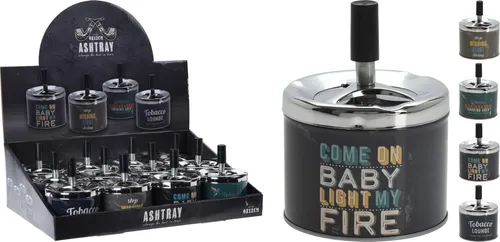 Produktbild Automatischer Edelstahl-Aschenbecher ø9 x 12 cm, passende Modelle