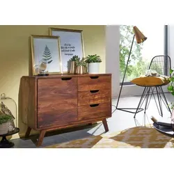 Kommode MALMÖ 2 aus Sheesham 90x40x65 in Walnuss in braun von Massivholzmöbel24