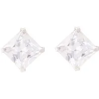 Luxenter Sterling Silber 925 Ohrringe mit rhodiniertem Brillant Zirkonia - Essential