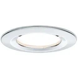 Paulmann Premium Einbauleuchten Set Coin Slim dimmbar rund starr LED 1x6,8W 2700K 230V 51mm Chrom/Alu - Silber