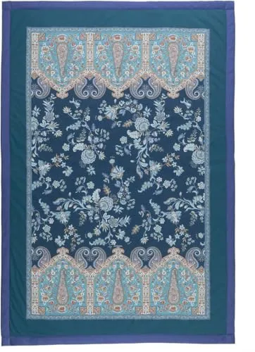 Bassetti Indian Roses B1 Blauer Überwurf 135x190 in blau von Bassetti