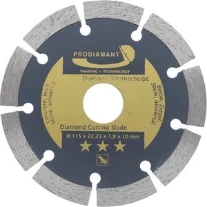 Prodiamant Trennscheibe universal, 115 x 1,9mm, Diamanttrennscheibe, für Beton, Stein