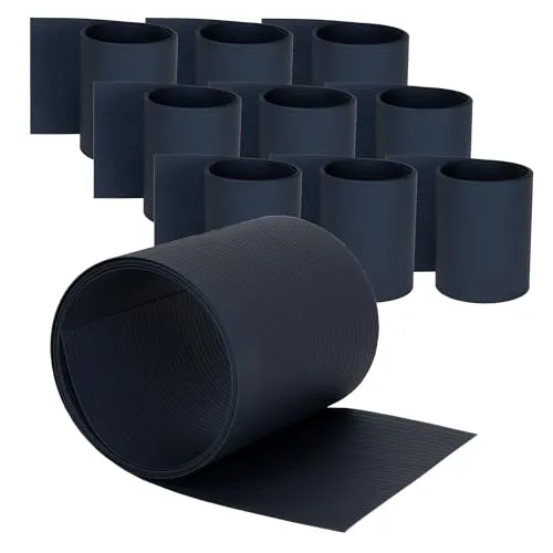 Jardinion Doppelstabzaun Sichtschutzstreifen PVC 250cm, 10 Stück, 6mm Rillen Anthrazit Geeignet als Balkon Sichtschutz, Terrasse- und Gartenzaun Sichtschutz, einfache Montage