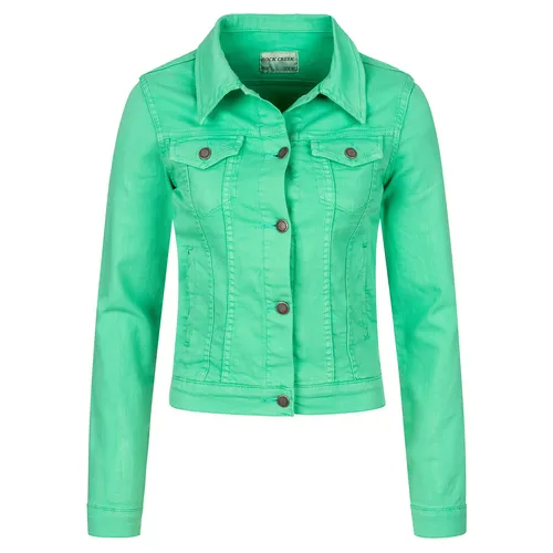 Rock Creek Jeansjacke Damen Regular Fit - Entdecken Sie die klassische Rock Creek Jeansjacke für Damen im Regular Fit. Mit geradem Schnitt, zwei Brusttaschen und spitzem Kragen ist sie der ideale Begleiter für lässige Outfits.