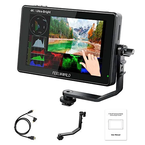 Feelworld LUT7 7 Zoll 2200nit Kamera Field Monitor 4K HDMI Touch Screen DSLR Monitor 1920x1200 IPS DC Output Light Sensor