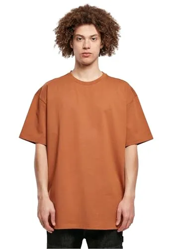 Build Your Brand Herren T-Shirt Heavy Oversize Tee, Basic T-Shirt für Männer, Oversized Fit, Baumwolle, L, Toffee
