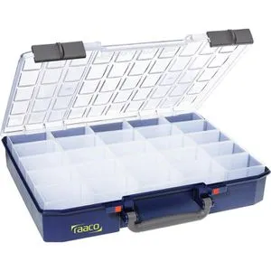 CarryLite 80 5x10-25 - Werkstatteinrichtung mit praktischem Sortimentskasten für sichere Aufbewahrung, ausgestattet mit Schiebeschlössern und U-Profilen für optimalen Halt während des Transports.