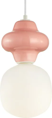 Italux Pendelleuchte Latera 1 E14 Rosa Weiß