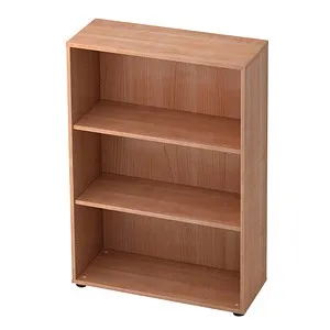 Hammerbacher Aktenregal Basic 4500 - Regal aus Holz in Nussbaum, bietet 3 Ordnerhöhen und bis zu 25 kg Traglast pro Fachboden - ideal für Büro und Zuhause.
