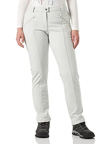 CMP Lange Damenhose Knochen, Größe L - Wanderhosen mit Clima Protect Technologie für optimale Wasserdichtigkeit und Atmungsaktivität. Ideal für Outdoor-Abenteuer, mit weicher Fleece-Innenseite und praktischen Reißverschlusstaschen.