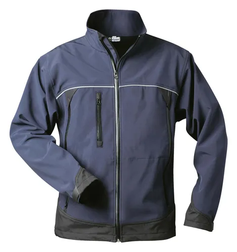 Elysee Jacke Gamma Softshell Größe L - marine / schwarz - Funktionsjacke mit wasserabweisendem Material, ideal für Outdoor-Aktivitäten und wechselhaftes Wetter.