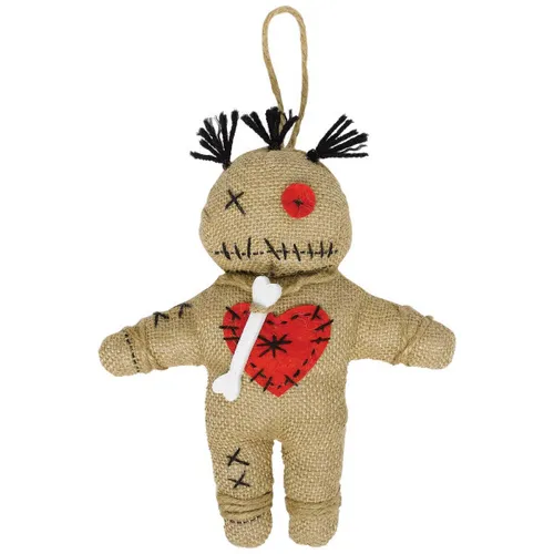 Voodoo Puppe Püppchen 21cm Jute Halloween Horror Party Dekoration