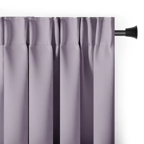 AmeliaHome Blackout Vorhang 140x245 cm rosa - Schiebevorhang aus blickdichtem Material mit Raffhalter, ideal zur Regulierung des Lichteinfalls. Perfekt für jedes Zimmer, 100% Polyester, 30 Grad waschbar.