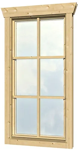 SKANHOLZ Einzelfenster, beige - Dreh-Kipp-Funktion, B:57,5cm H:123,5cm - Zubehör für Gartenhäuser: Dieses Einzelfenster aus nordischer Fichte bietet eine flexible Dreh-Kipp-Funktion und Echtglas-Scheiben für optimalen Lichteinfall.