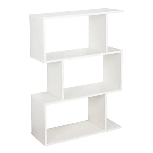 RICOO Regal 97 x 70 x 25 cm – Modernes Standregal in Weiß - Büro-Bücherregal mit mehreren Fächern für platzsparende Aufbewahrung von Büchern, Deko und mehr. Ideal für Flur, Arbeitszimmer oder Kinderzimmer.
