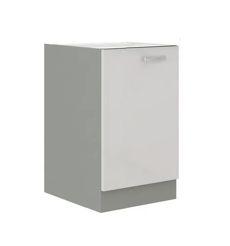Küchen-Preisbombe Unterschrank 40 cm Bianca Weiß Hochglanz + Grau - Unterschrank 40 cm in elegantem Weiß Hochglanz und Grau, mit Dämpferscharniere für leises Schließen. Perfekt kombinierbar mit Küchenmodellen BIANCA, GREY und ROSE.