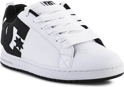 DC Shoes Herren Court Graffik Schuh, White/Black/Black, 40.5 EU - Herren-Sneaker mit gepolstertem Zungen- und Kragenbereich für optimalen Komfort und atmungsaktiven Belüftungsöffnungen.