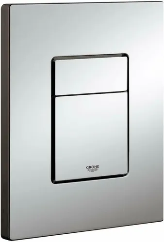 GROHE Betätigungsplatte Even 38966000, verchromt - Armaturen Abdeckungen mit 2-Mengen-Spülung, ideal für GROHE Solido, spart Wasser und bietet eine langlebige Oberfläche aus robustem ABS-Kunststoff.