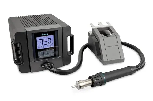 QUICK TR1300A Industrie-Heißluft-Lötstation Set digital regelbar 1300W Temperaturbereich 100-500 °C SMD Reworkstation/Kalibrierfunktion/Standby/LCD-Display