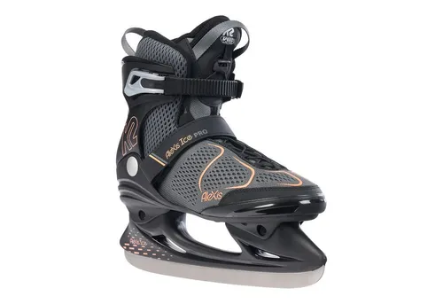 K2 Damen Schlittschuhe Alexis ICEPro - Schwarz/Anthrazit/Coral - Erleben Sie höchsten Komfort mit den K2 Softboot-Technologie Schlittschuhen. Der Stability Plus Cuff sorgt für Stabilität, während die rostfreien Kufen und wasserabweisenden Materialien für unbeschwerte Tage auf dem Eis sorgen.