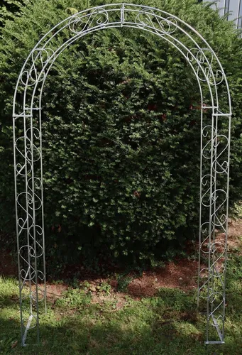 Hirsch Terracotta Rosenbogen Rund – Stabiler Vollmaterialbogen für Garten - Pflanzenkästen & Spaliere, handgefertigt und feuerverzinkt für Langlebigkeit, ideal für Garten, Terrasse oder Balkon.