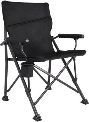 Uquip Roxy Faltstuhl, schwarz - Camping-Möbel mit modernem Air Mesh Comfort+ für optimalen Komfort und Wärmeregulation – perfekt für entspannte Stunden im Freien.