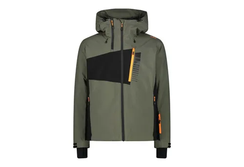CMP Herren Ski- und Snowboardjacke in Khaki/Schwarz, Größe 46 - Wasserabweisende Herren Ski- und Snowboardjacke mit reflektierenden Details und abnehmbarer Kapuze – ideal für Outdoor-Aktivitäten und optimalen Tragekomfort.