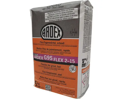 Flex-Fugenmörtel, ARDEX G9 S FLEX 2- 15, grau, 5 kg