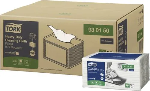 TORK 930150 Reinigungstücher - 400 Stück - Bienenwachstücher für leichte und anspruchsvolle Reinigungsarbeiten, robust und nachhaltig, zu 99 % biobasiert und einzeln entnehmbar für weniger Abfall.