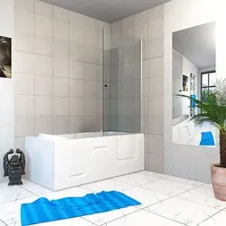 Seniorendusche Kombi Duschkabine Whirlpool Seniorenwanne mit Tür S17D-WP-L 150x75x194 cm