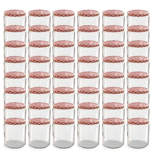 Oputec Einmachgläser 48 x 405 ml mit TO 82 Schraubdeckel von Oputec