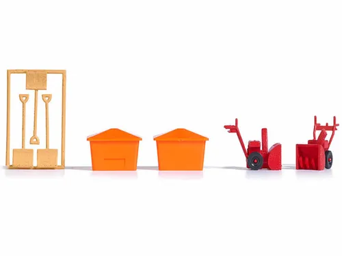 Busch 8058 Winterausrüstung Schneefräse Schieber Streugutbehälter N 1:160 Neu