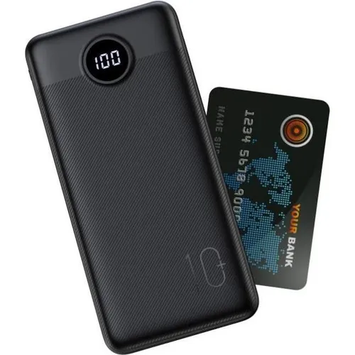 VEGER Powerbank 10000 mAh PD QC3.0 2A 20W - Powerbank mit 10000 mAh, bietet schnelles Laden mit PD QC3.0 und ist ideal für unterwegs. Kompakt und leistungsstark in elegantem Schwarz.