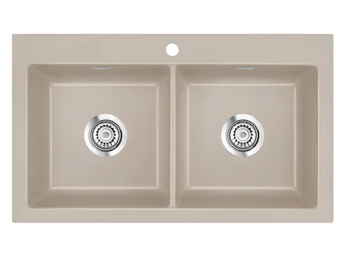 Systemceram Mera Twin Fango Keramikspüle Handbetätigung von systemceram