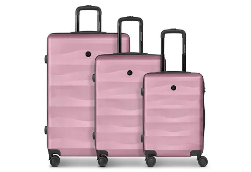 SMARTBOX Hartschalen Koffer-Set 3-teilig - leichte und stabile Reise-Trolleys aus robustem ABS-Material, ideal für Damen und Herren mit viel Stauraum und praktischem Zahlenschloss