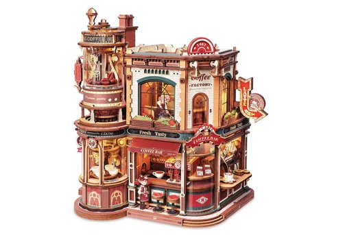 ROKR 3D-Puzzle Dream Coffee Factory, 593 Teile