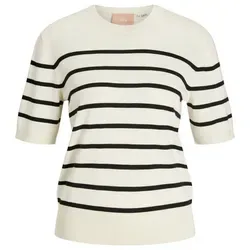 JJXX Strickpullover Plain - Streifenpullover aus 72% Viskose und 28% Polyamid, mit normaler Passform und Halbarm, ideal für lässige Looks und vielseitig kombinierbar.