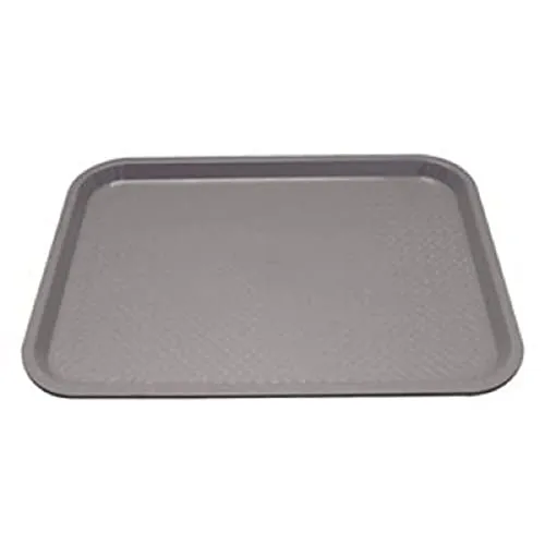 Olympia Kristallon Fast-Food-Tablett, kleine Größe: 345 x 265 mm/ 13,5 x 10,5 Zoll, graues Polypropylen, rechteckiges Restaurant-Serviertablett aus Kunststoff, gewerbliches und Heimgebrauch, DP217