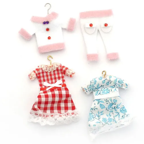 Dolls House 4891 Girls-Kleider Puppenkleider 1:12 für Puppenhaus