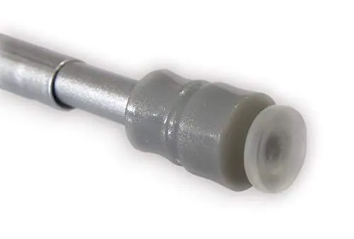 Haus und Deko Klemmstange 40x60 cm Silber Chrom matt ausdrehbar Gardinenstange ohne Bohren oder kleben für Tür Fenster Gardinen