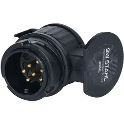 SWSTAHL Adapter für Anhängerstecker, 13- auf 7-polig 32404L Adapter, Steckdose