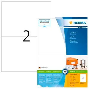 HERMA Etiketten 4628 - Vielzweck-Etiketten in Weiß - Universaletiketten in der Größe 210 x 148 mm, ideal für DHL Online Frankierung, hergestellt in Deutschland.