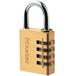 Master Lock Vorhängeschloss 604EURD 4 x 1,8 x 8,1 cm Zahlenkombination Aluminium Gold