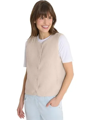 Cecil Damen Weste aus Teddy-Material in weiß von CECIL