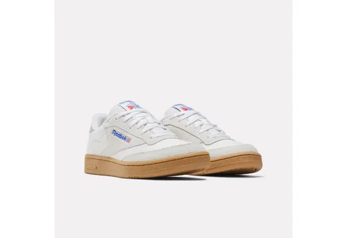Reebok Club C 85 Unisex Sneakers, Ftwrwhite Barelygrey Gum, 36.5 EU - Strapazierfähige Sneakers aus Glattleder mit dämpfender Schaumstoff-Zwischensohle. Ideal für den Alltag und sportliche Aktivitäten, bieten sie optimalen Komfort und Traktion.