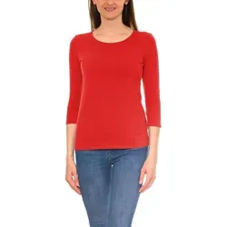 Alkato Longshirt Alkato Damen Shirt 3/4 Arm mit Rundhals rot XL
