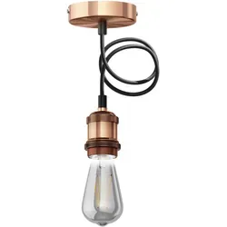 ledscom.de Vintage Pendelleuchte RETRA, bronze + LED Lampe 240lm, extra-warmweiß