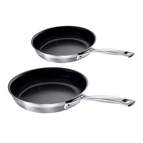 LE CREUSET Pfannenset 2-tlg. 3-PLY - Pfannen-Set aus hochwertigem Edelstahl mit hervorragender Wärmeverteilung. Ideal für gleichmäßiges Kochen und stilvolles Kochen in jeder Küche.