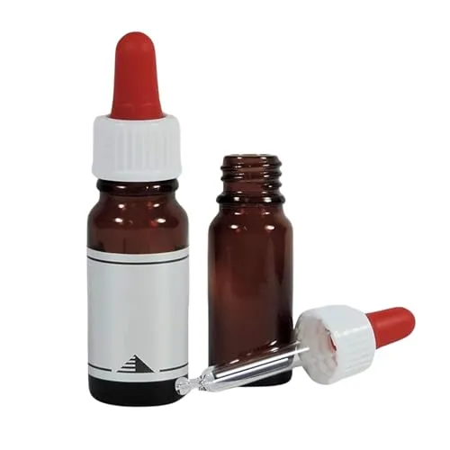 mikken 2 Pipettenflaschen 10ml / Apothekerflaschen in Braunglas -made in germany