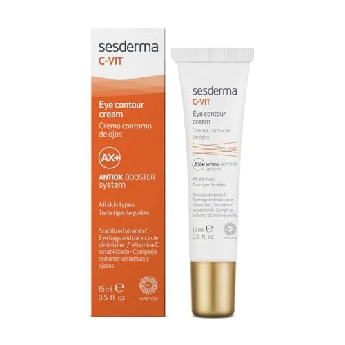 Sesderma C-VIT Augencreme 15ml - Augencreme mit Vitamin C & Nanotechnologie für strahlende Haut, reduziert Falten und Augenringe, spendet intensive Feuchtigkeit und schützt vor UV-Strahlung.